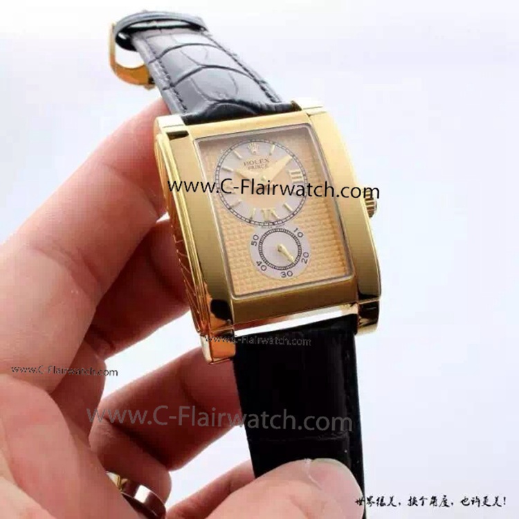 Rolex Geneve Cellini Prince Gold Replica Watches 28mm
